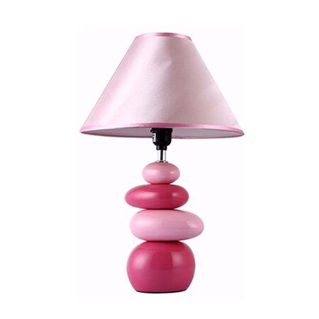 All The Rages All The Rages Shades of Pink Ceramic Stone Table Lamp LT3051-PNK